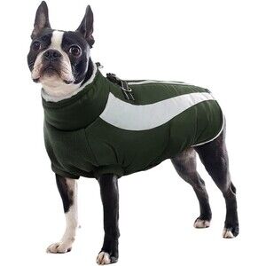 FUAMEY Dog Coat,Dog Jacket with Harness Dog Cold Weather Coats Warm Pet Vest Dog